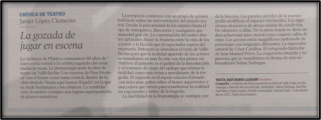 Hasta aqui hemos llegado Reseña